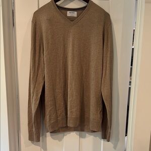 Old Navy Tan V-Neck Sweater Classic Knit